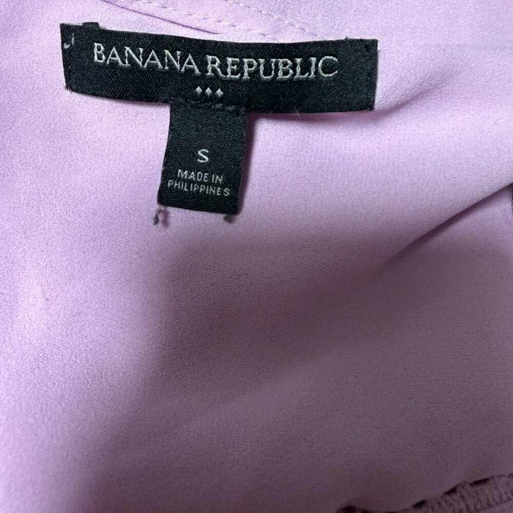Banana Republic Sleeveless Blouse Top SZ Small Office Career Pleated - Picture 4 of 7
